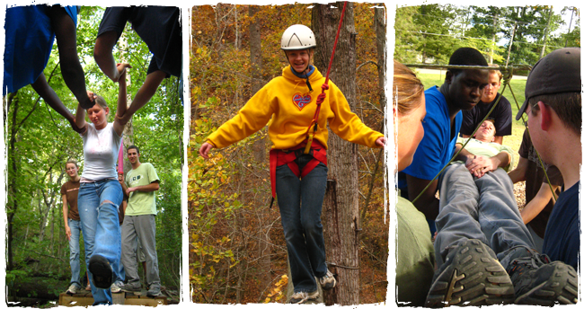 Students on Challenge Course