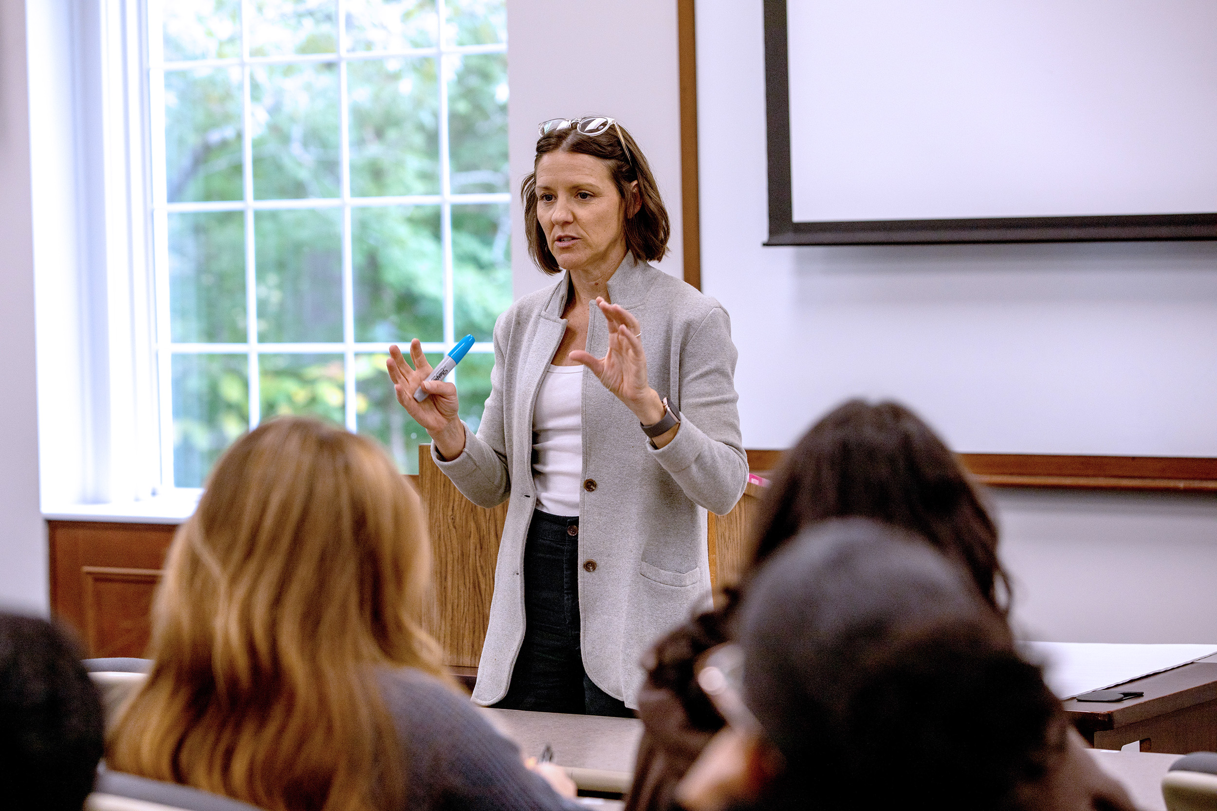 Kristie Wilder teaching a class
