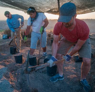 people working with axes