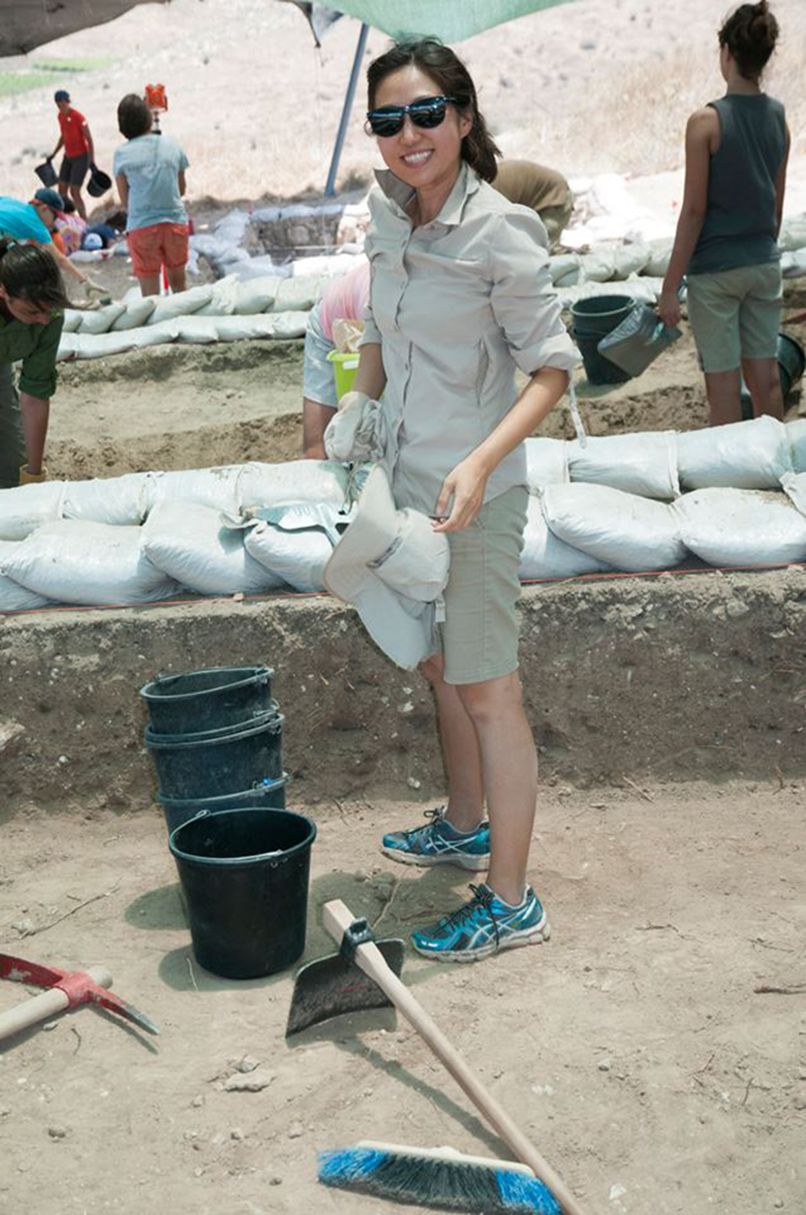 someone smiling while working