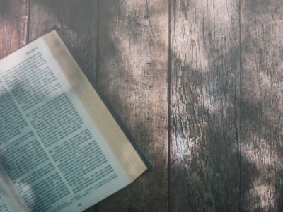 bible on wooden table