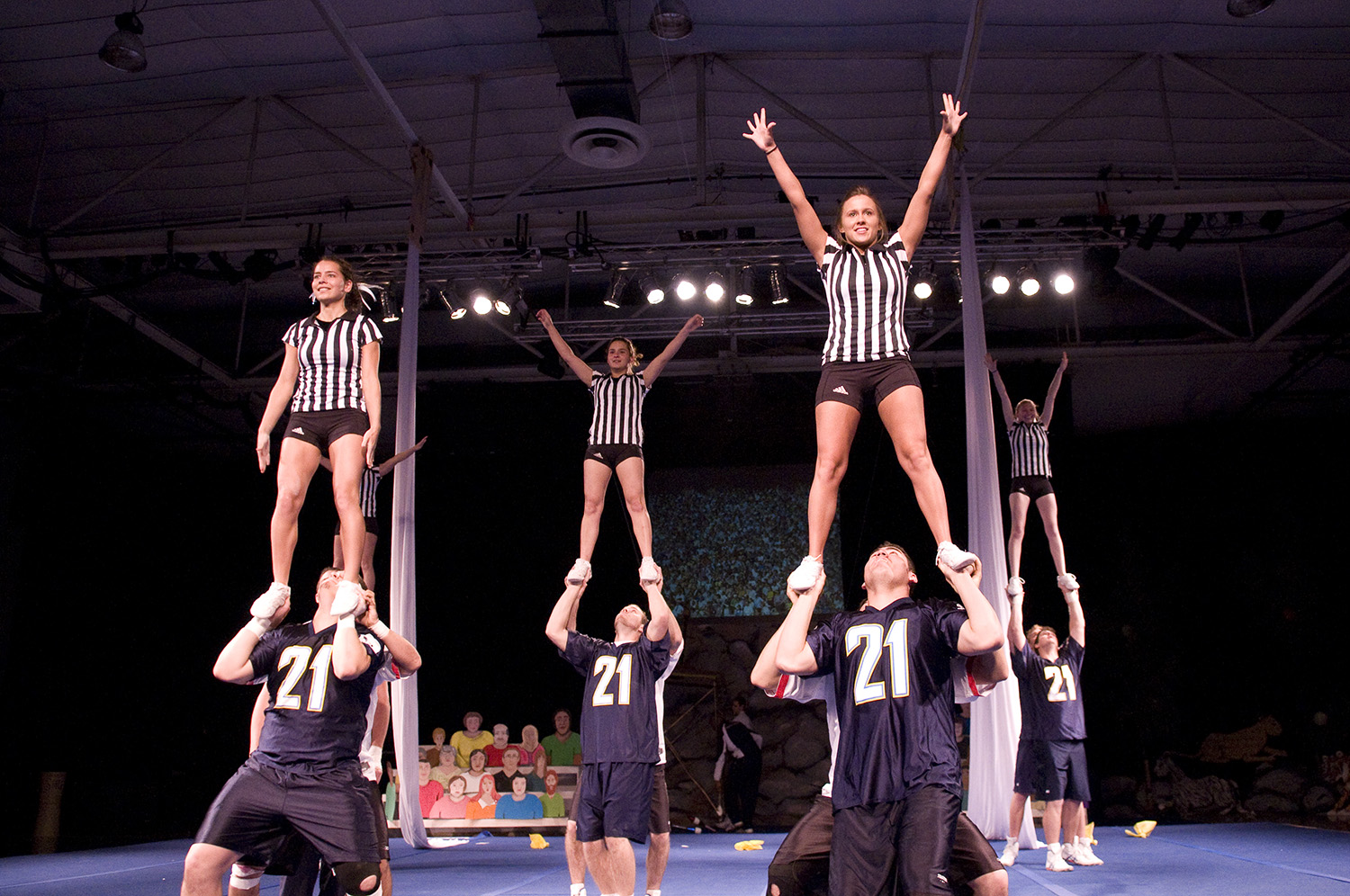 Four sets of cupies take center stage during the 2009 Gym-Masters Home Show