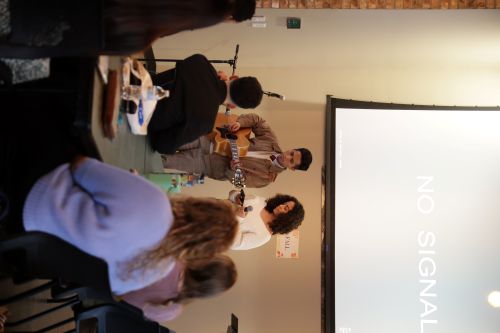 Song leaders leading out in song service