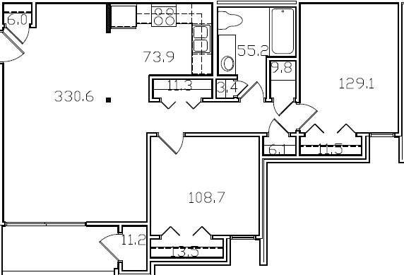 two bedroom floorplan