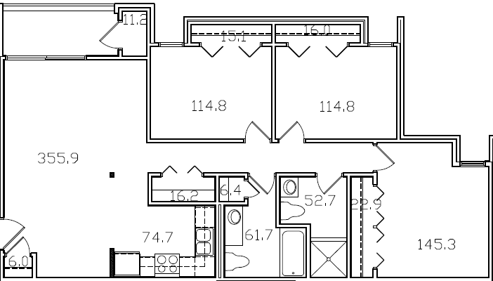 3 bedroom floorplan