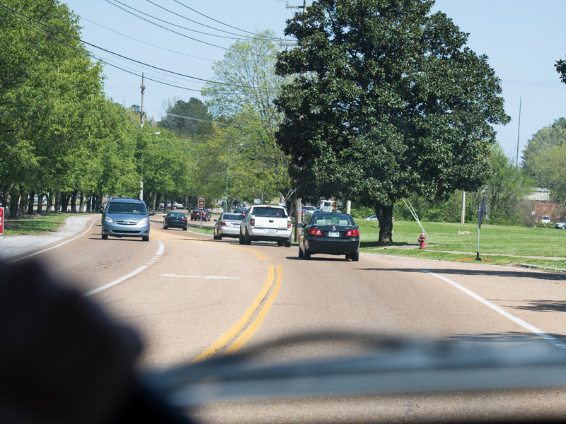 Approaching Campus after