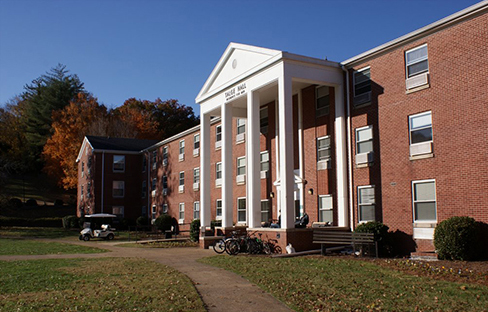 Picture of the front of Talge Hall from outside