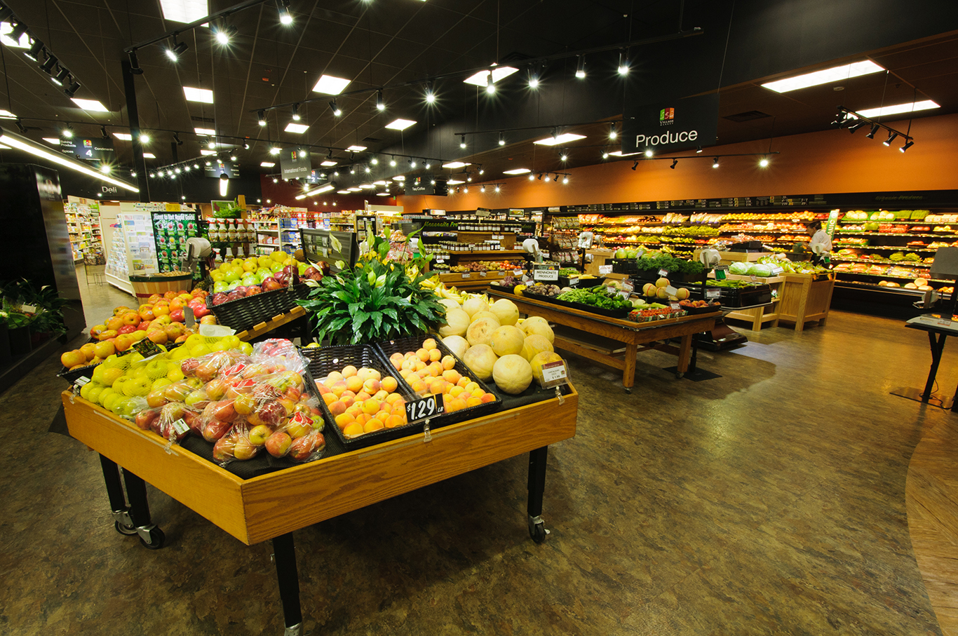 the produce section of the Village Market