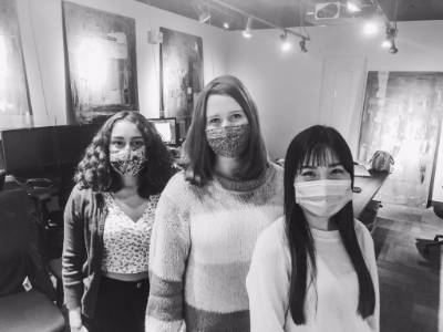 3 Students from SAU wearing masks